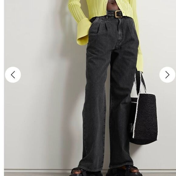 Goldsign Denim - GOLDSIGN Edgar Black Pleated Trouser Jeans